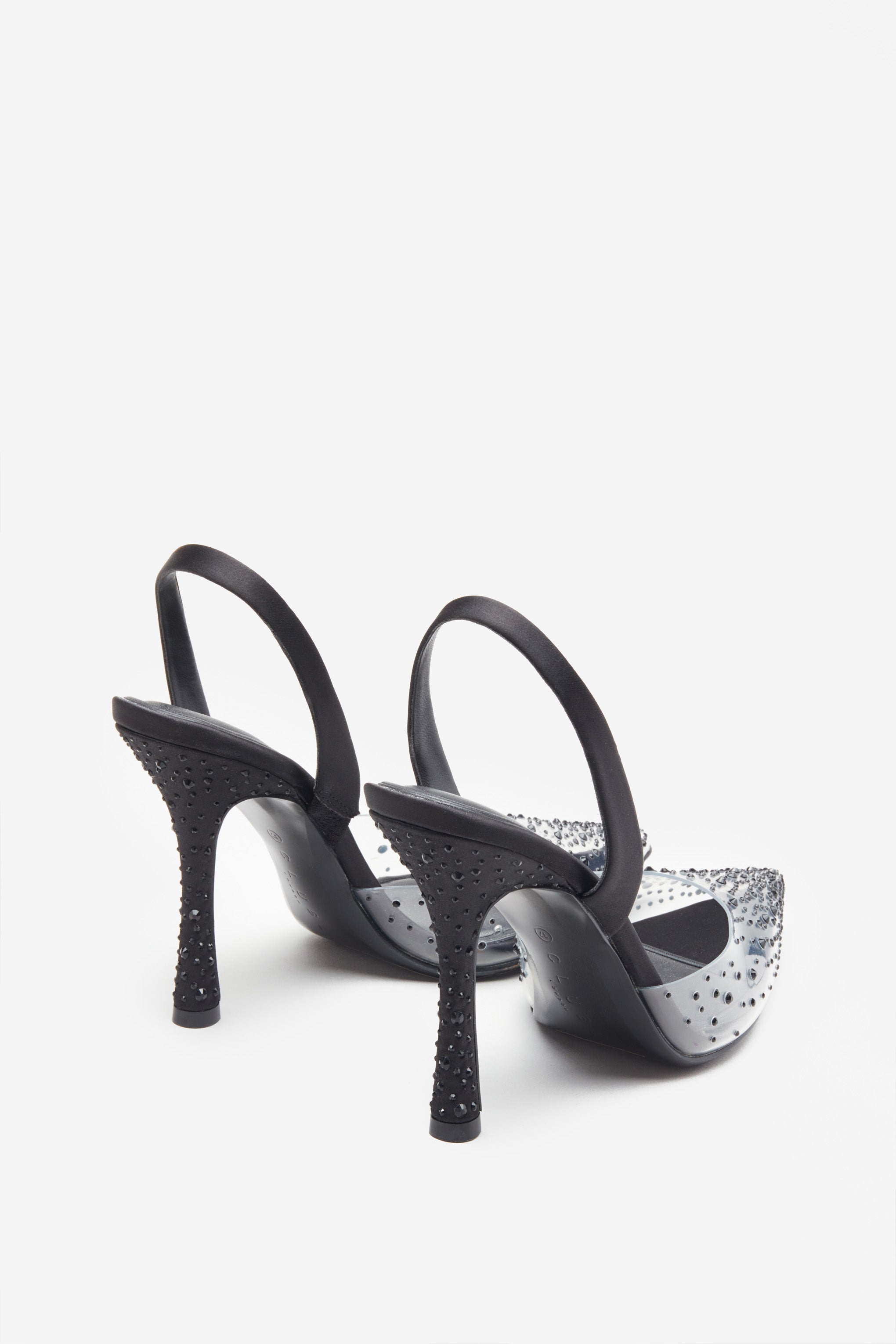 Seraphine London™ | Black Diamante Pointed Heels