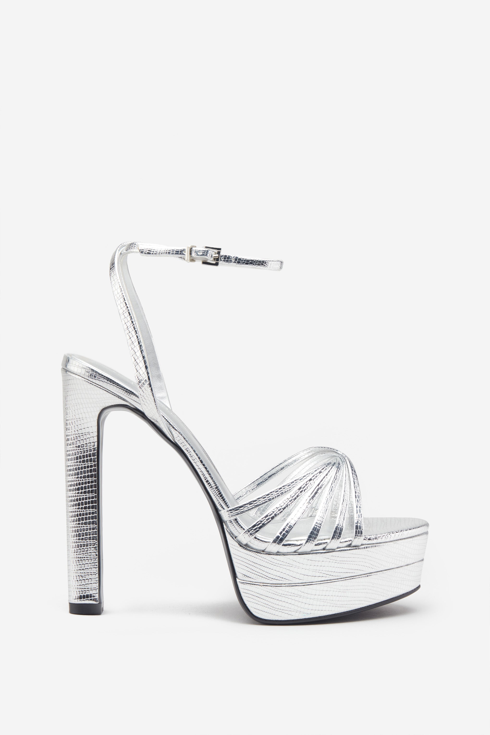 Seraphine London™ | Silver Heeled Platform Sandals