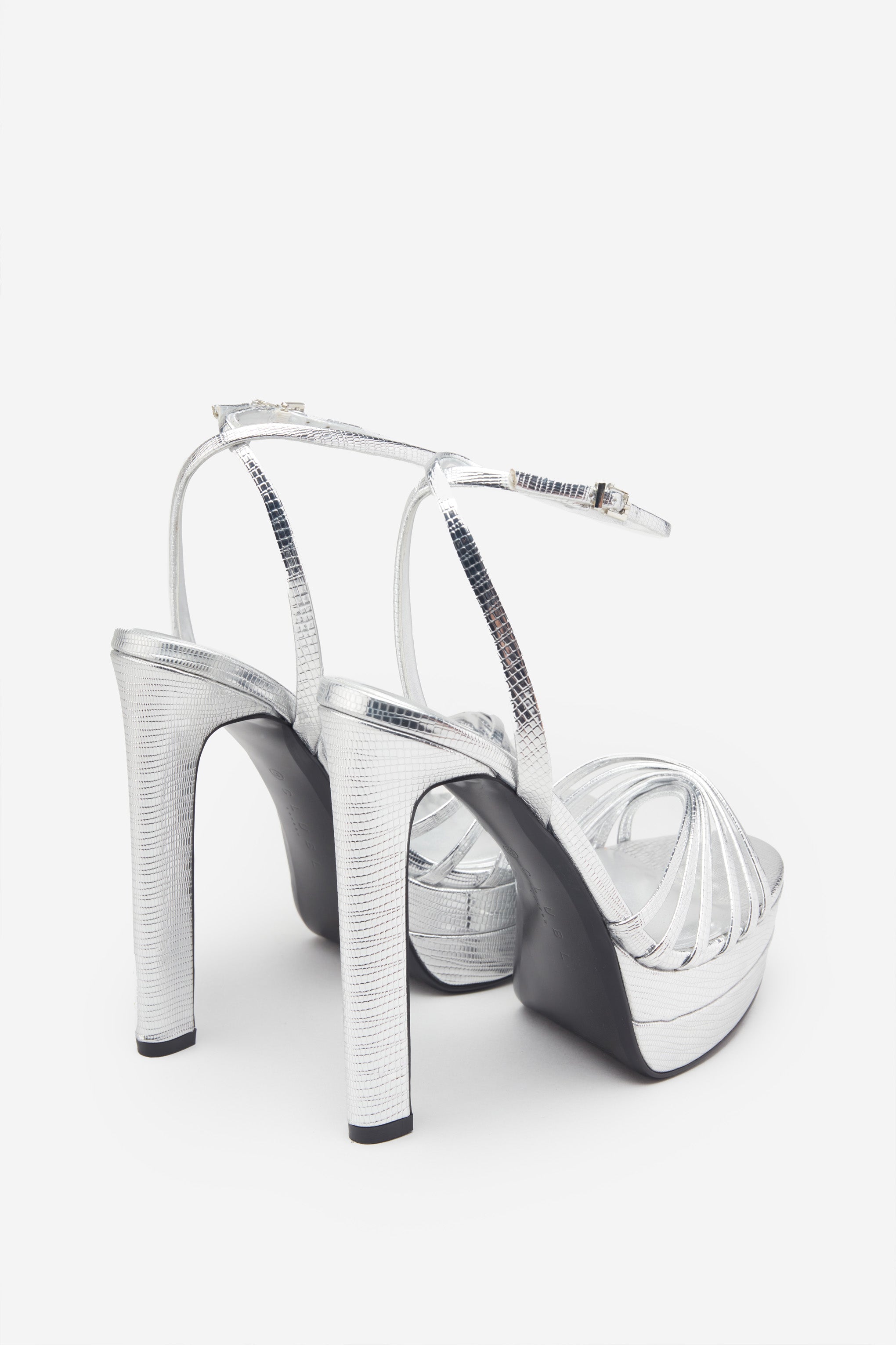 Seraphine London™ | Silver Heeled Platform Sandals