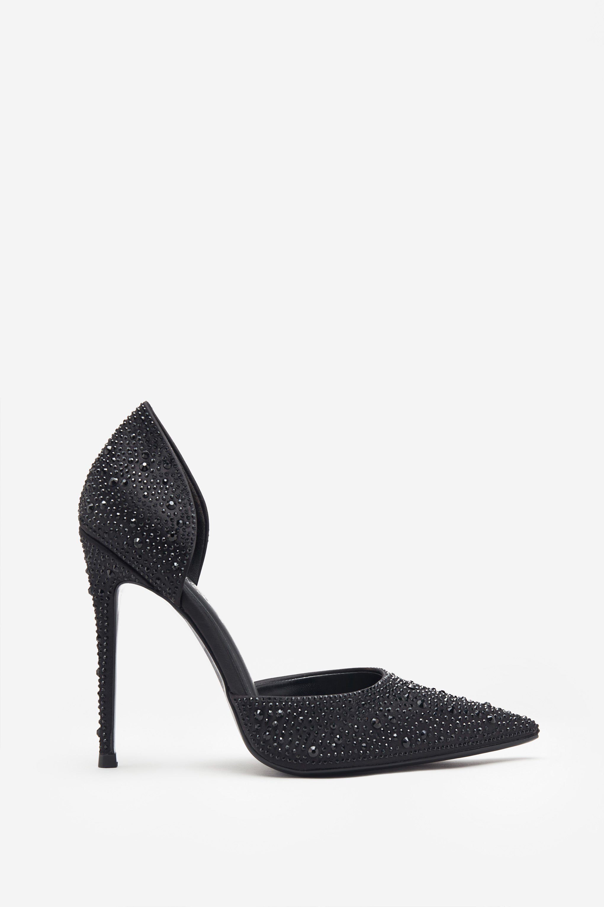 Seraphine London™ | Black Diamante Pointed Court Heels