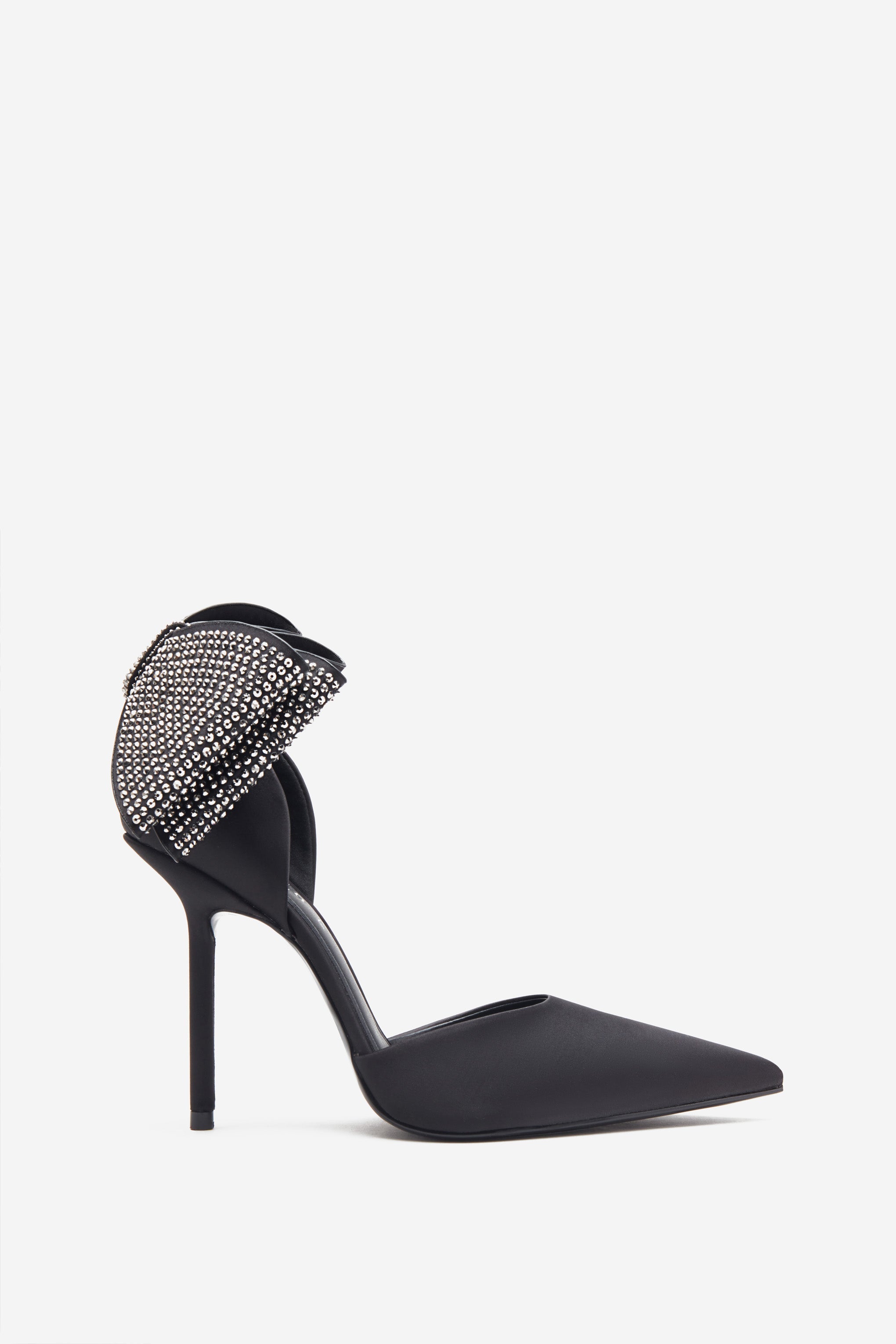 Seraphine London™ | Black Satin Court Heels