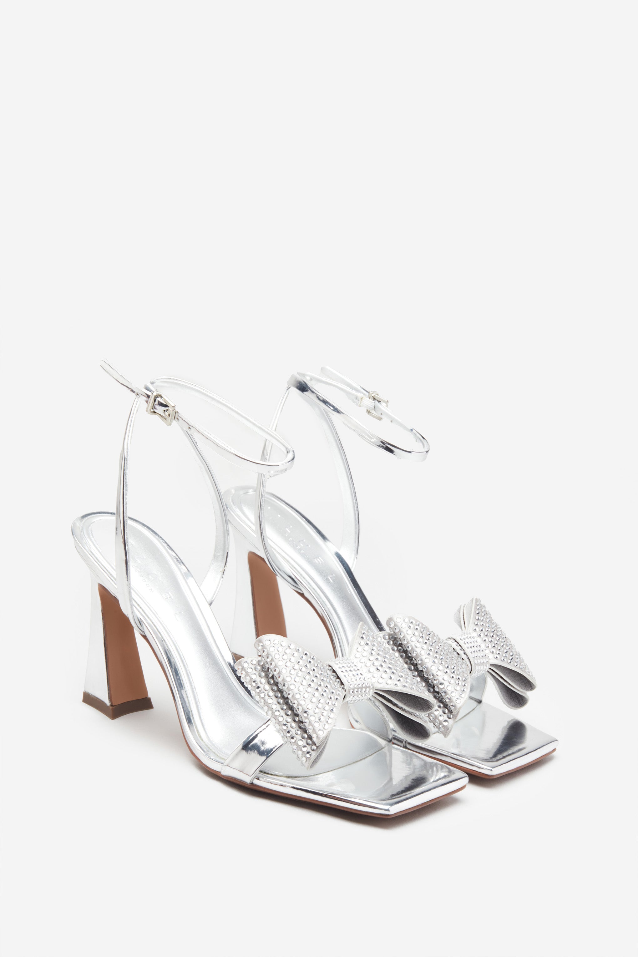 Seraphine London™ | Silver Ankle Heeled Sandals