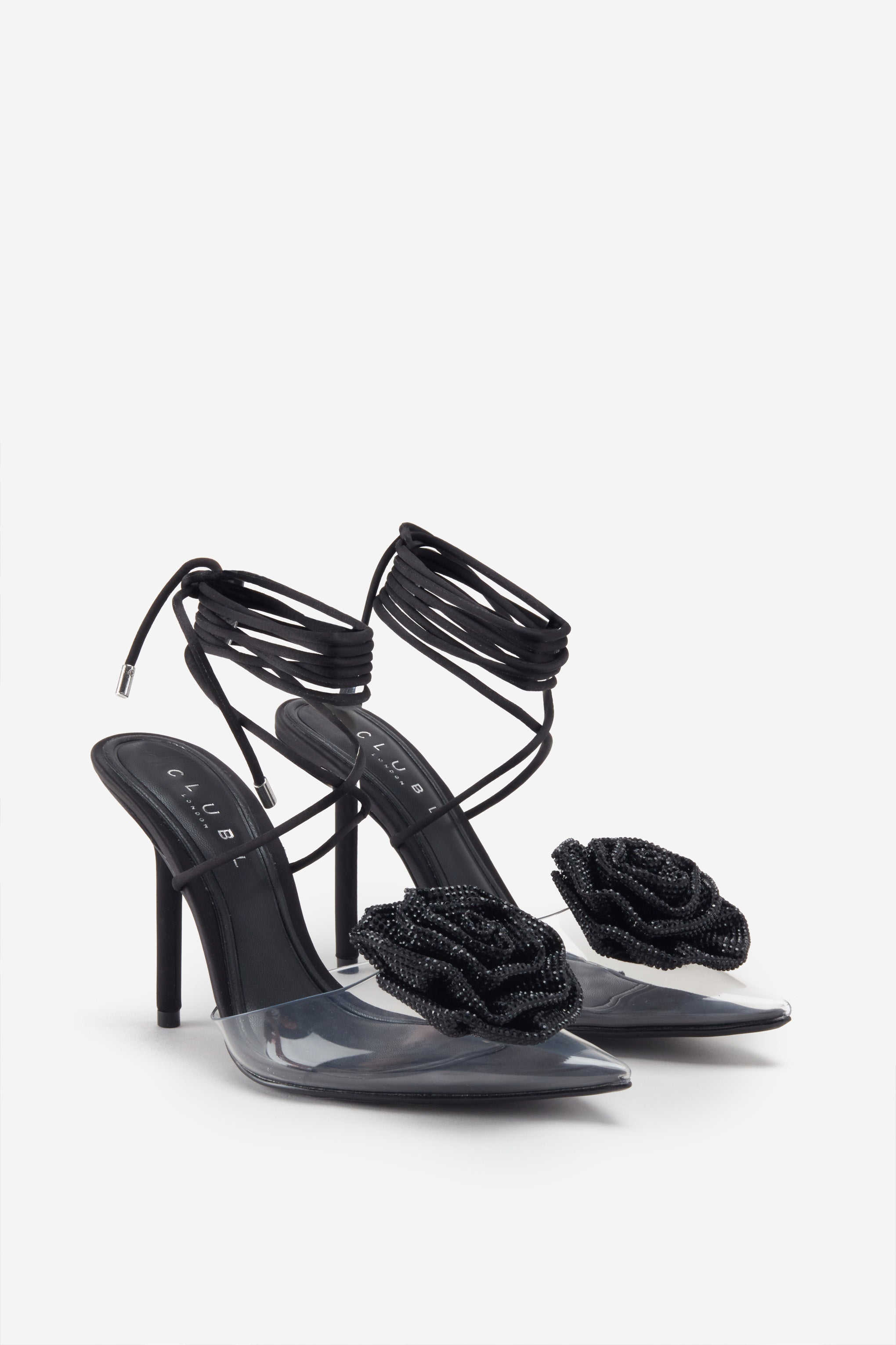Seraphine London™ | Black Lace-Up Heels