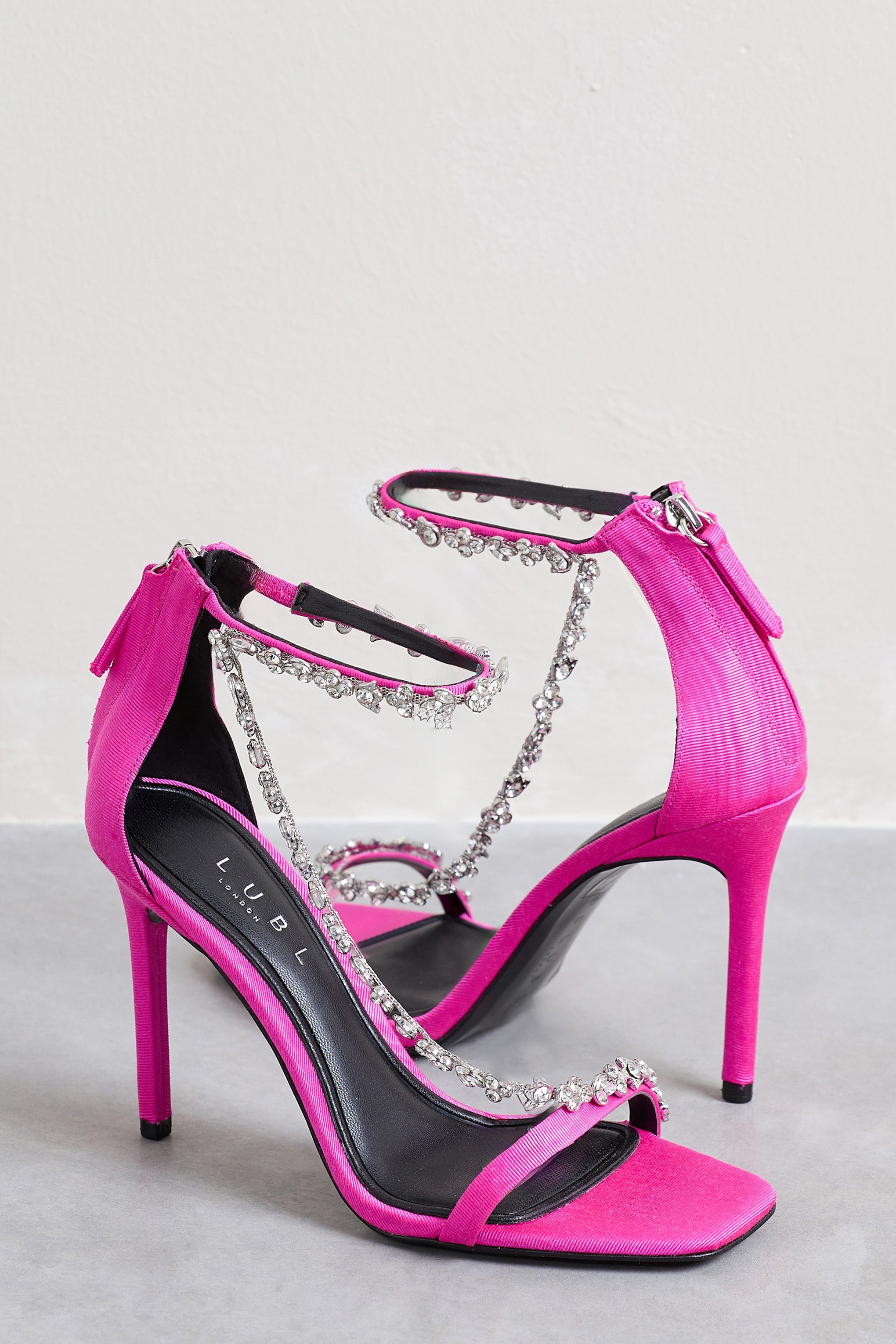 Seraphine London™ | Pink Strappy Heeled Sandals