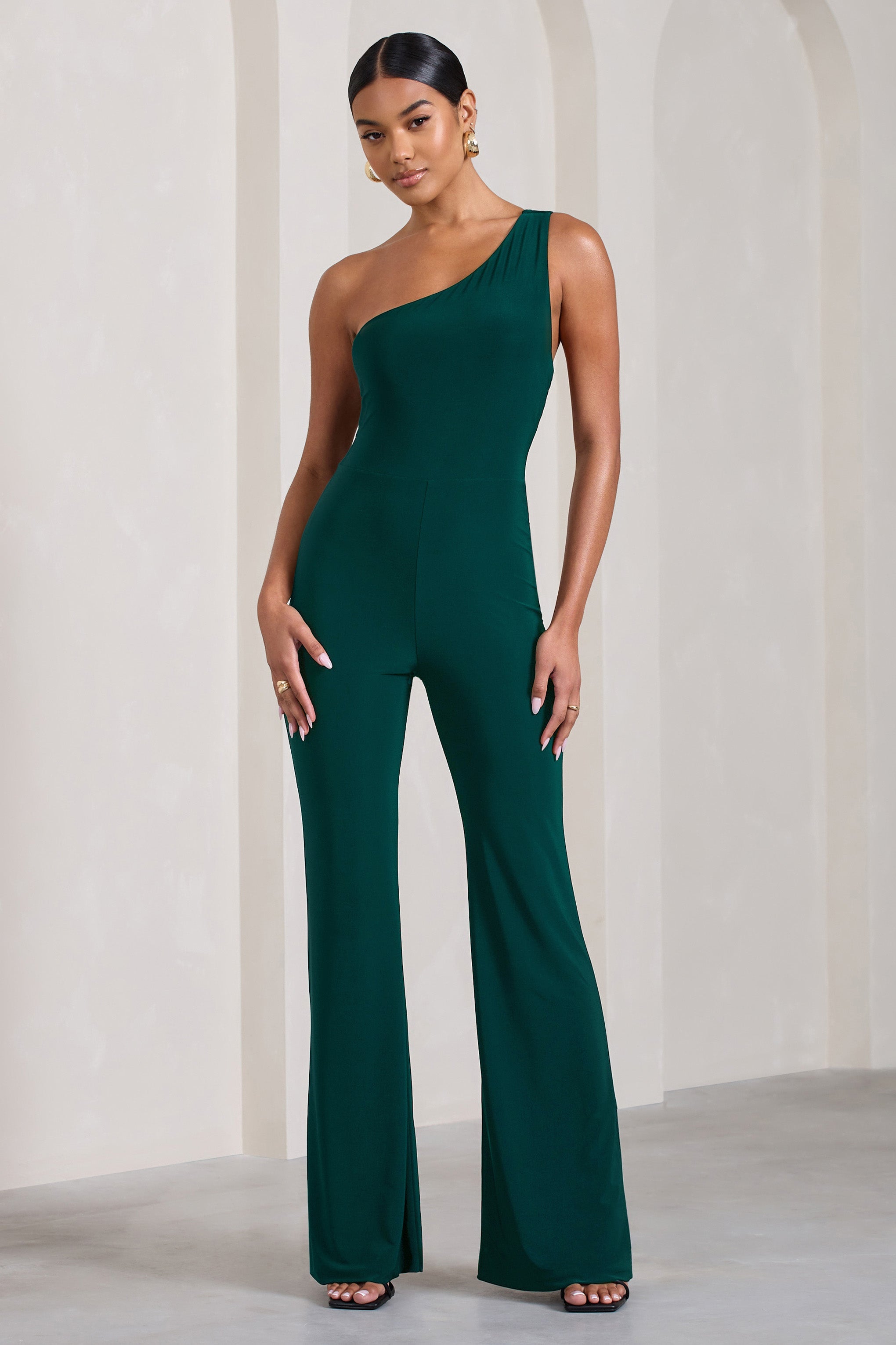 Seraphine London™ | Bottle Green Sleeveless Jumpsuit