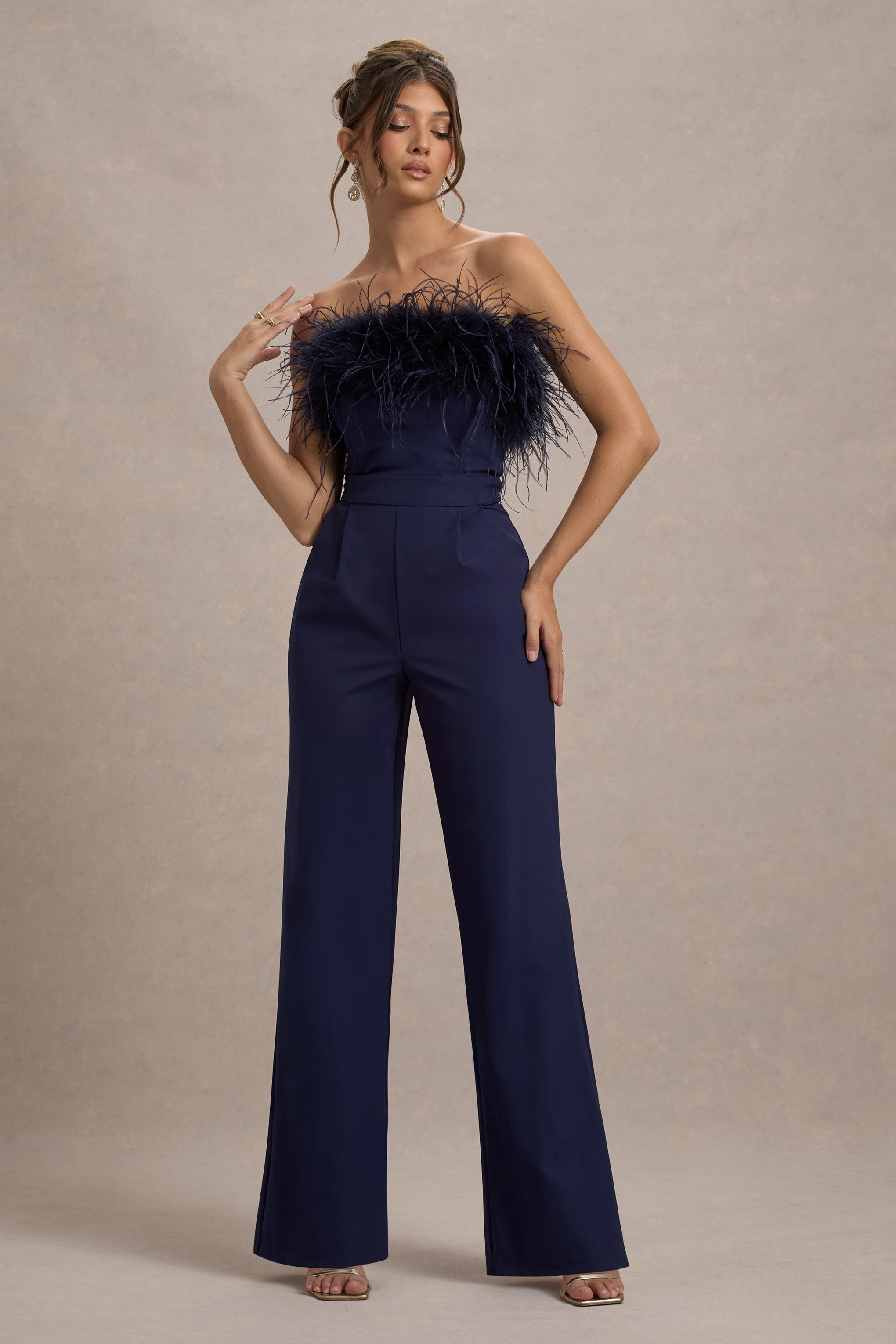 Seraphine London™ | Navy Bandeau Jumpsuit