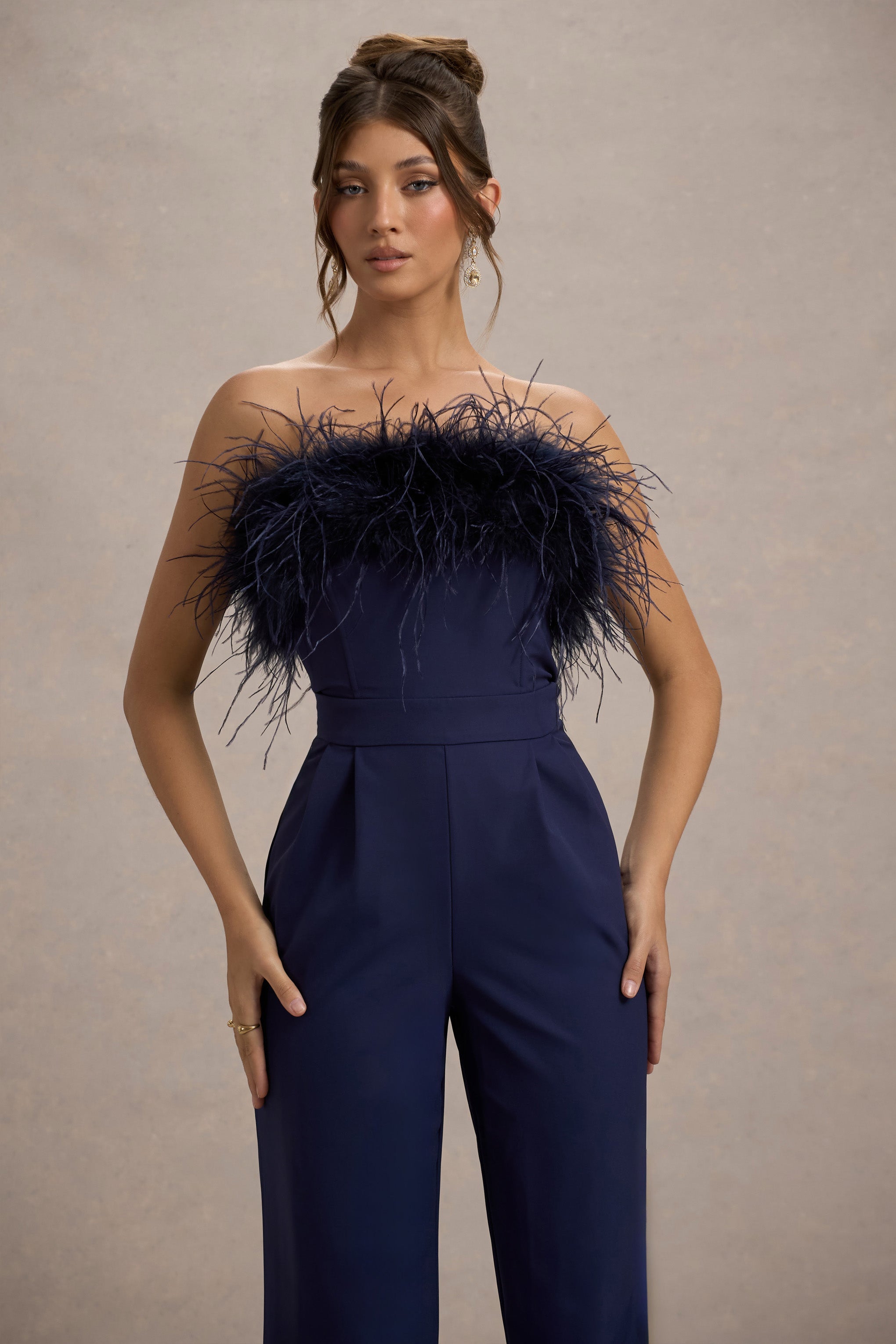 Seraphine London™ | Navy Bandeau Jumpsuit