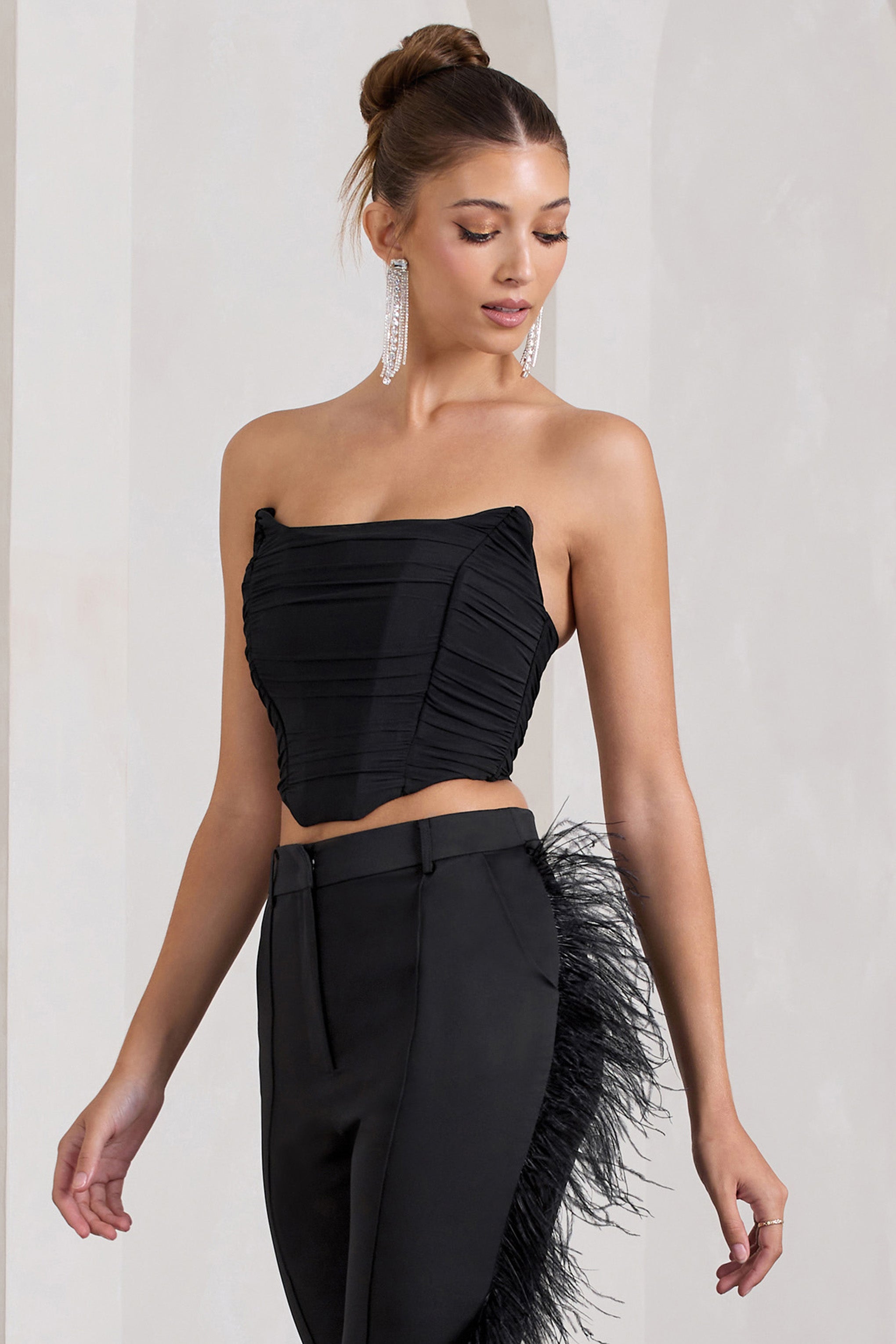 Seraphine London™ | Black Bandeau Crop Top