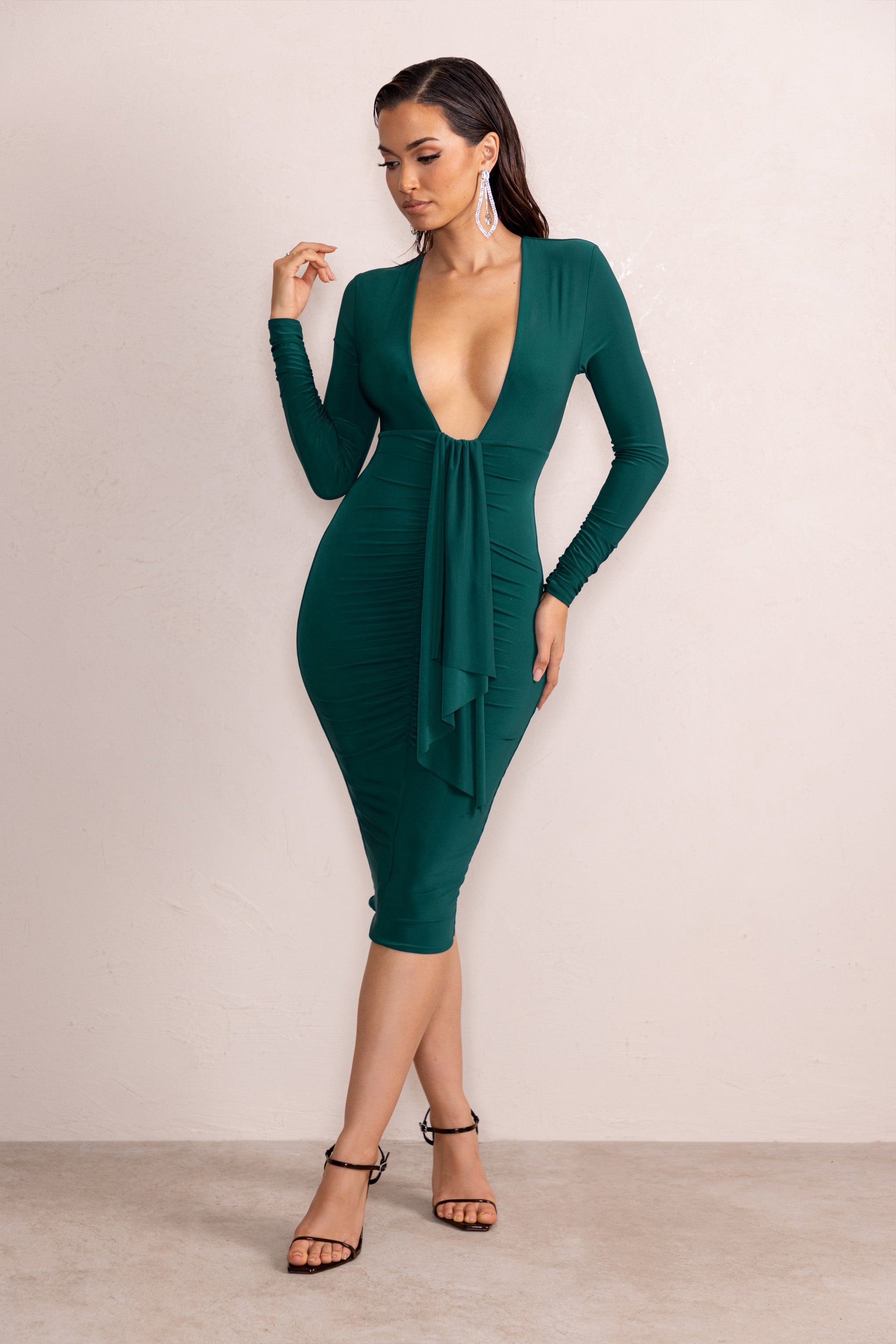 Seraphine London™ | Green Drape Dress