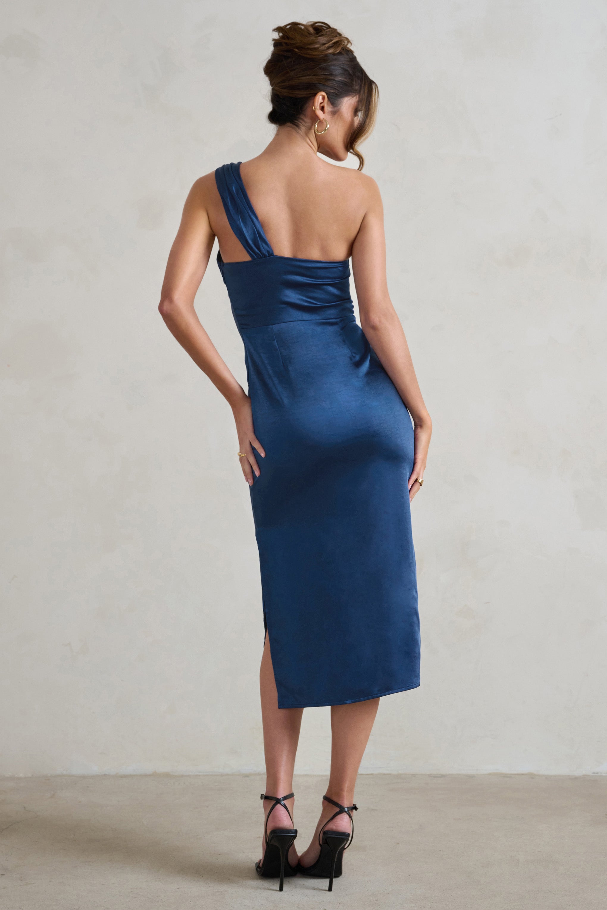 Seraphine London™ | Navy Satin Dress