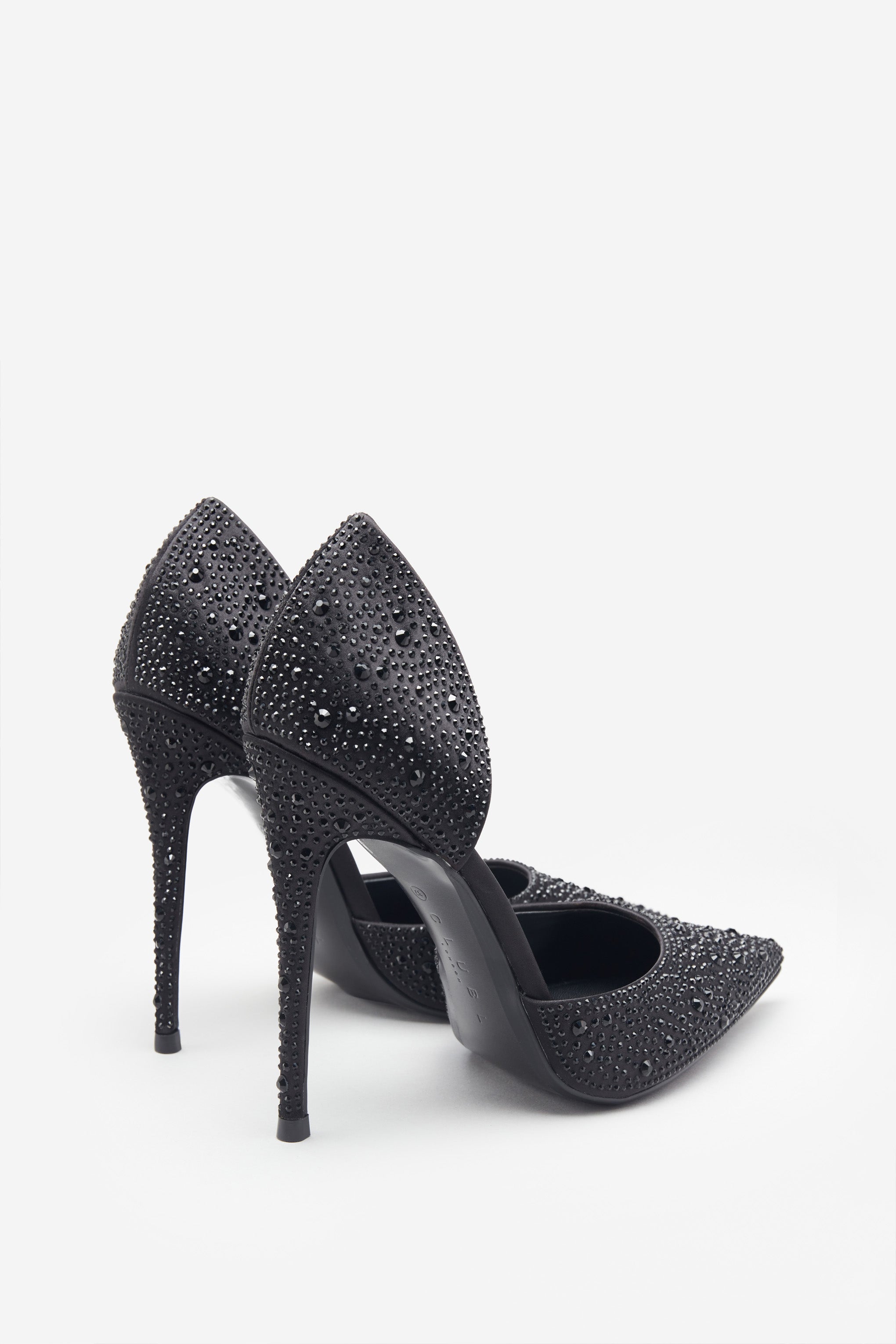 Seraphine London™ | Black Diamante Pointed Court Heels
