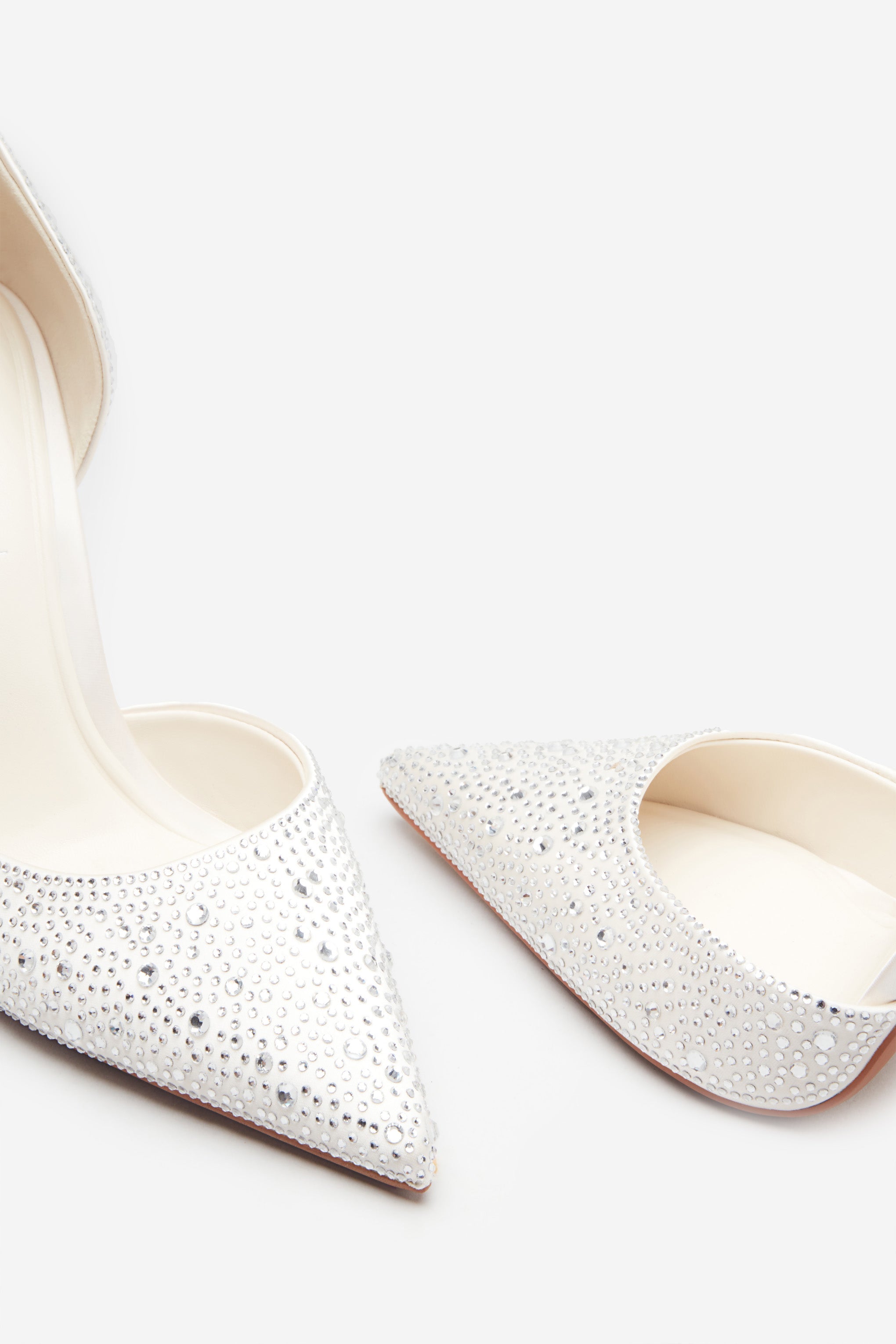 Seraphine London™ | Ivory Diamante Pointed Heels