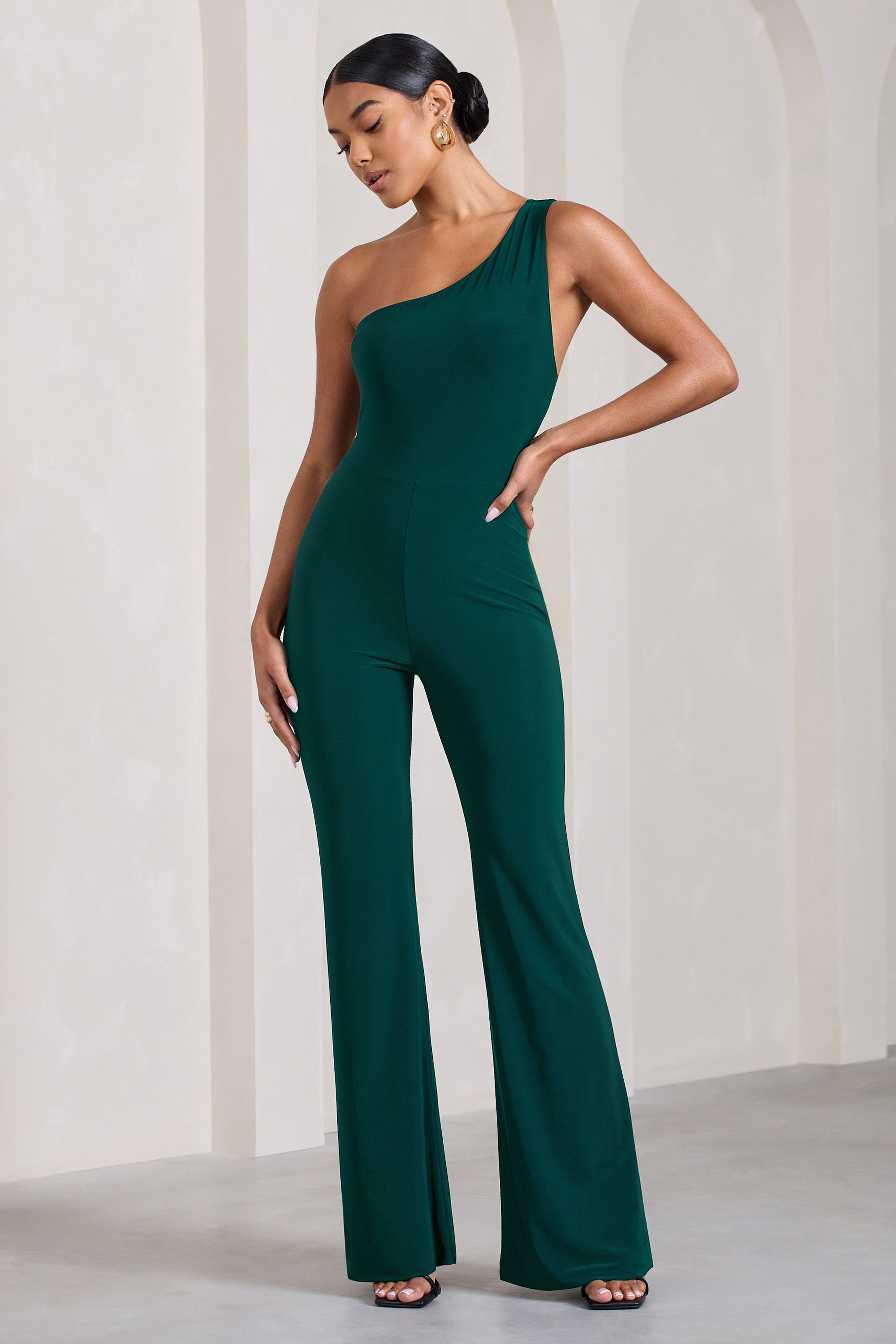Seraphine London™ | Bottle Green Sleeveless Jumpsuit