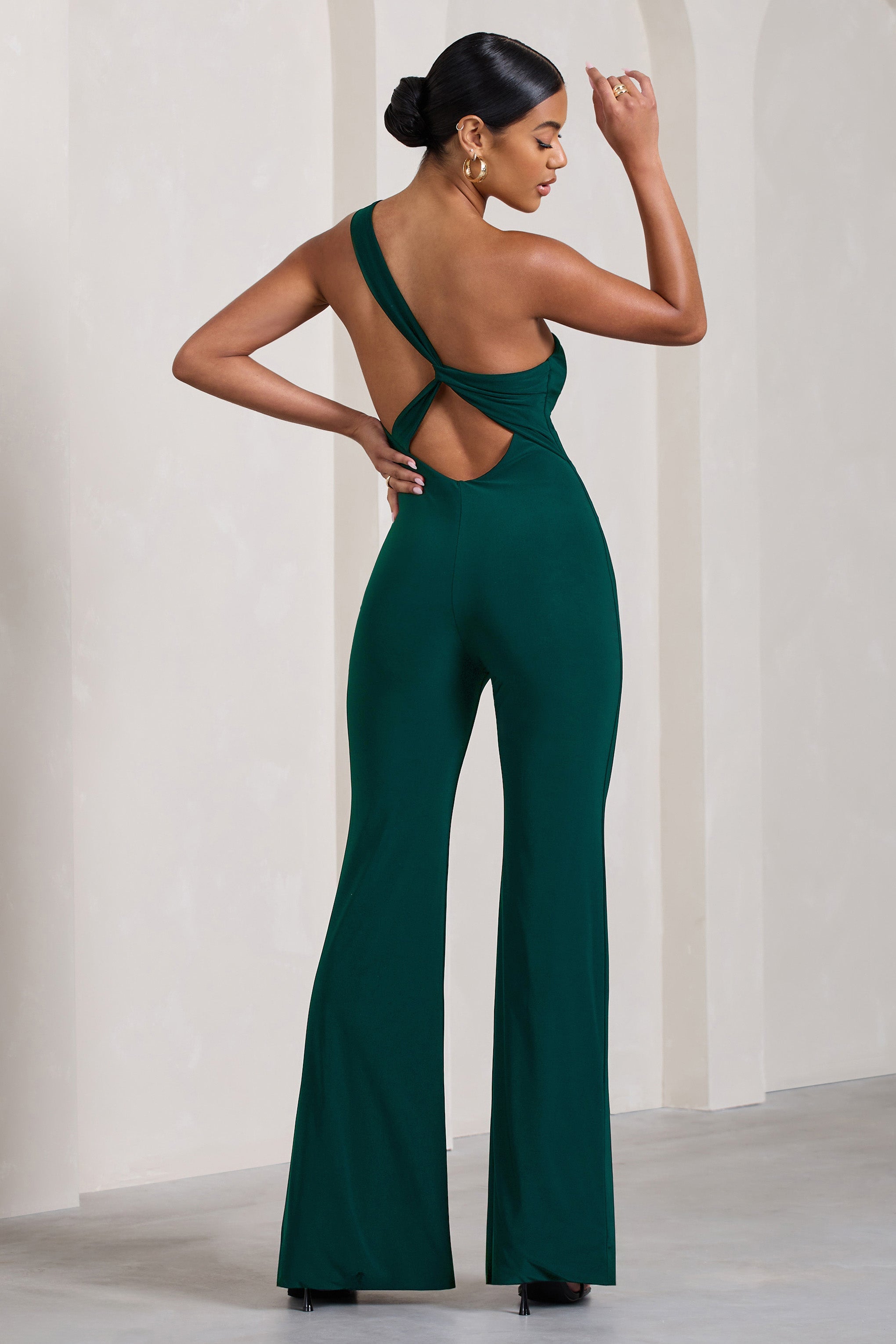 Seraphine London™ | Bottle Green Sleeveless Jumpsuit
