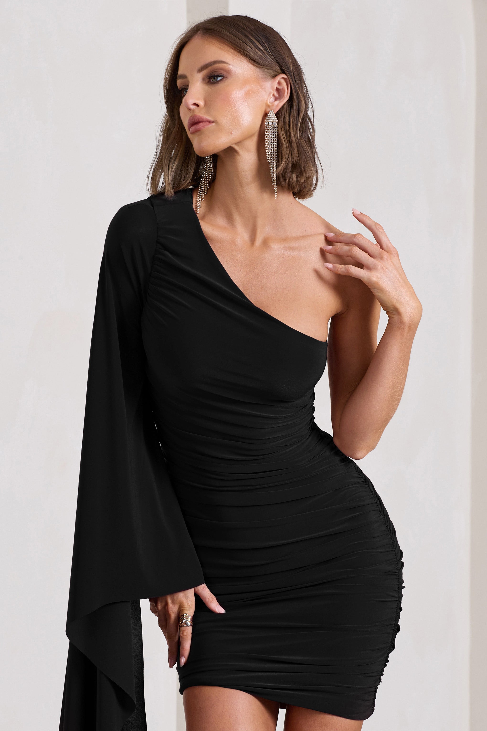 Seraphine London™ | Black Cape Dress