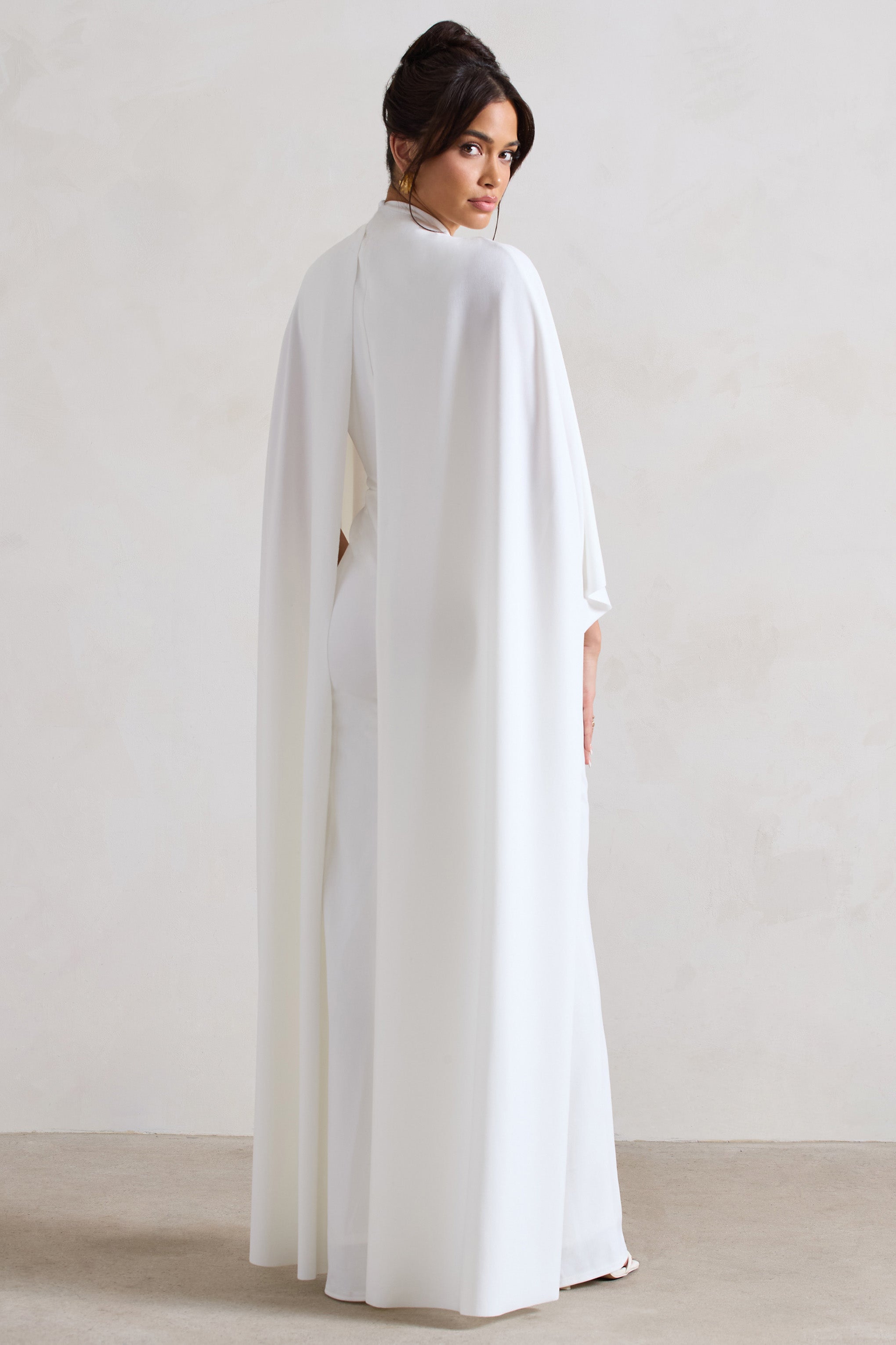 Seraphine London™ | White Cape Jumpsuit