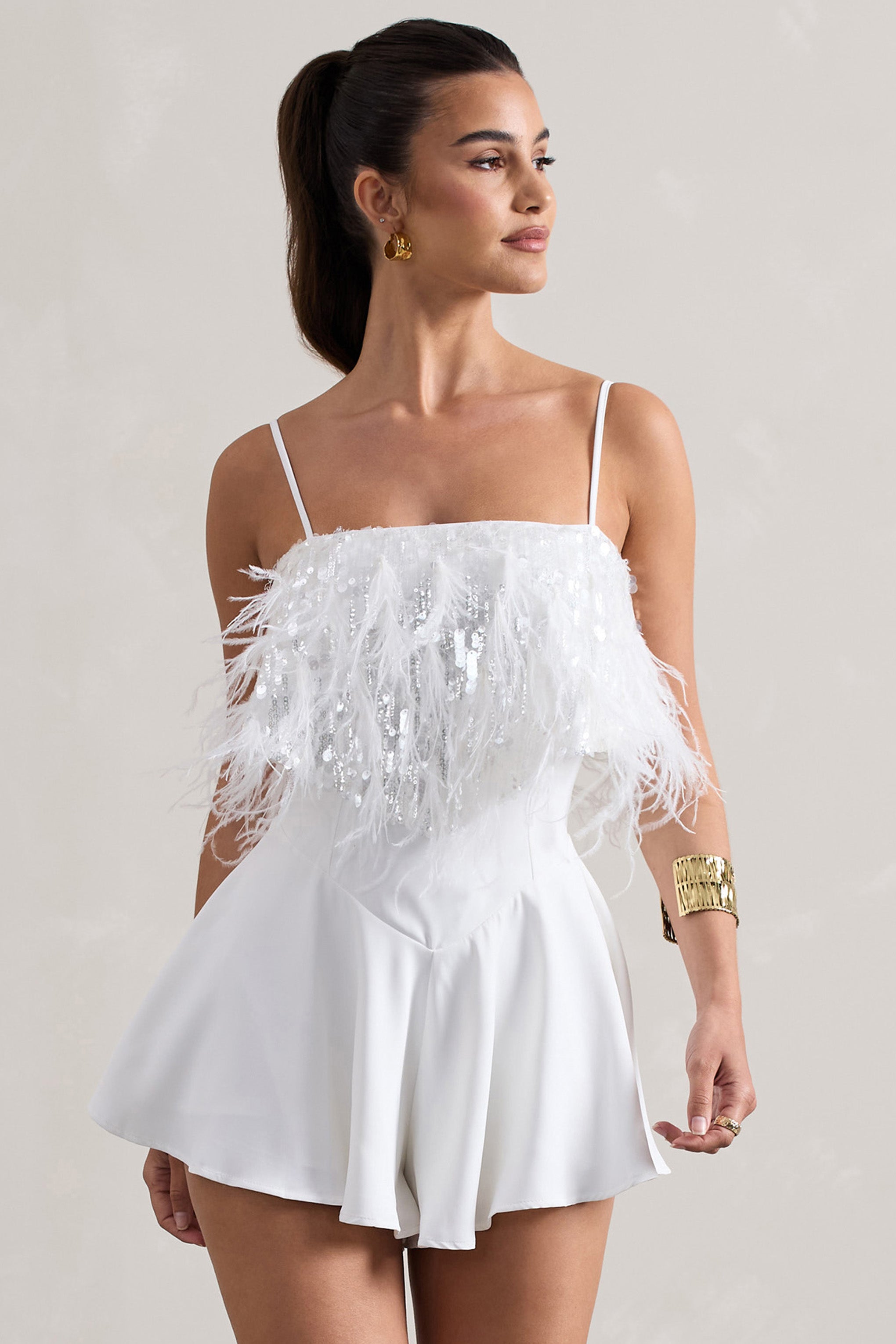 Seraphine London™ | White Embellished Strappy Matching Set