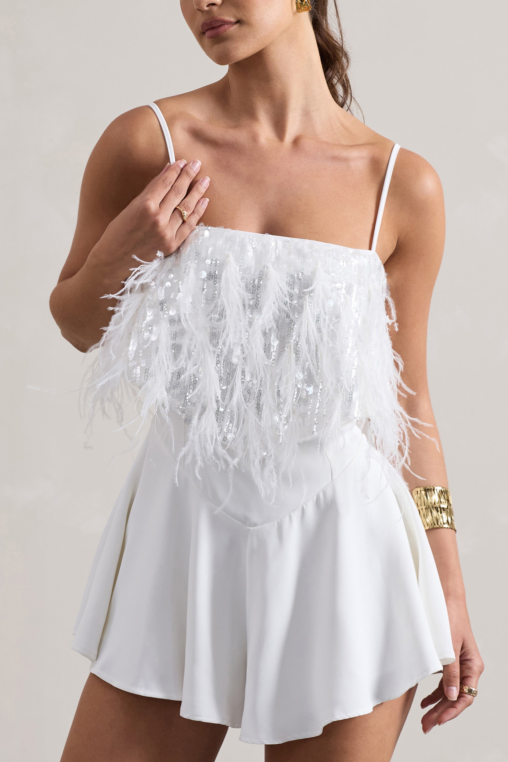 Seraphine London™ | White Embellished Strappy Matching Set