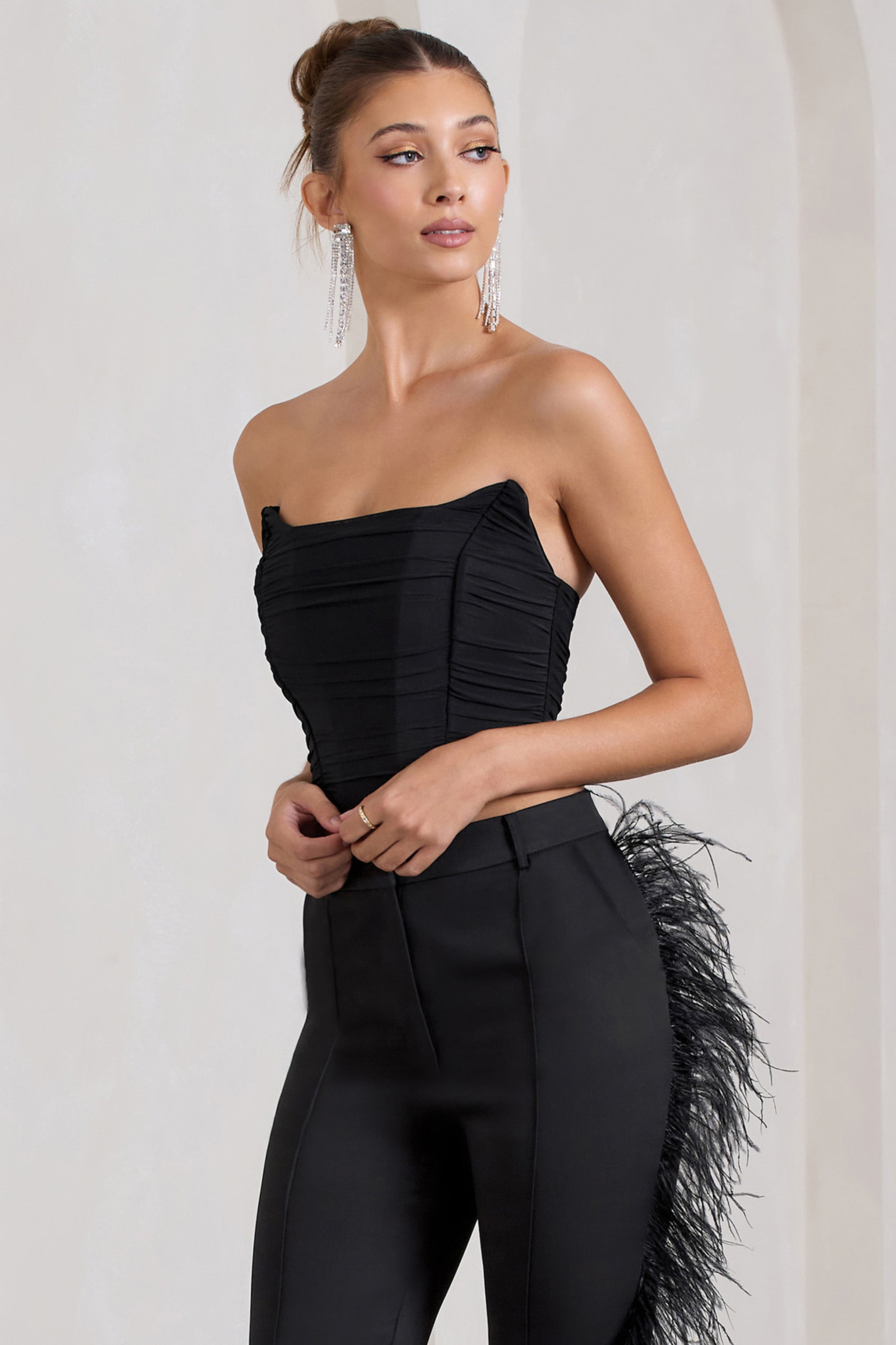 Seraphine London™ | Black Bandeau Crop Top