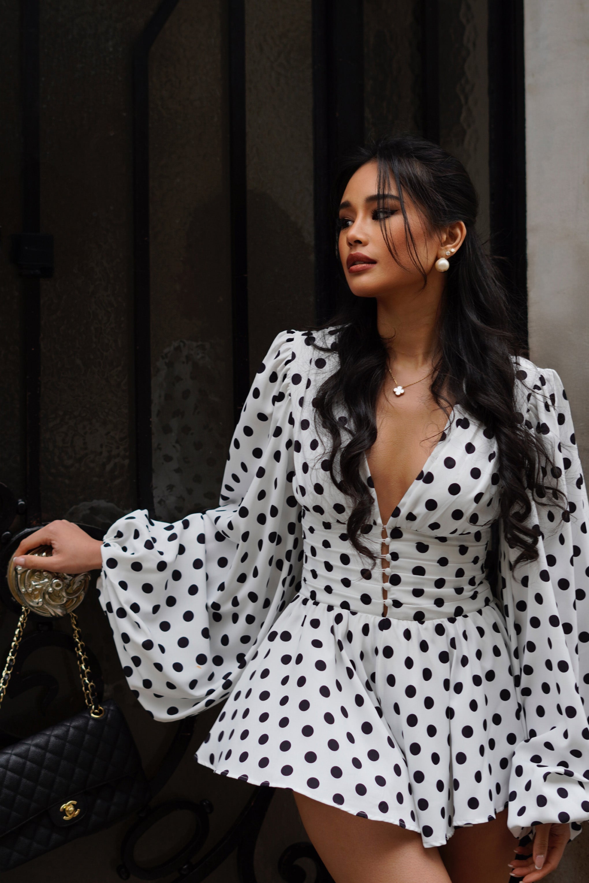 Seraphine London™ | White Polka Dot Matching Set
