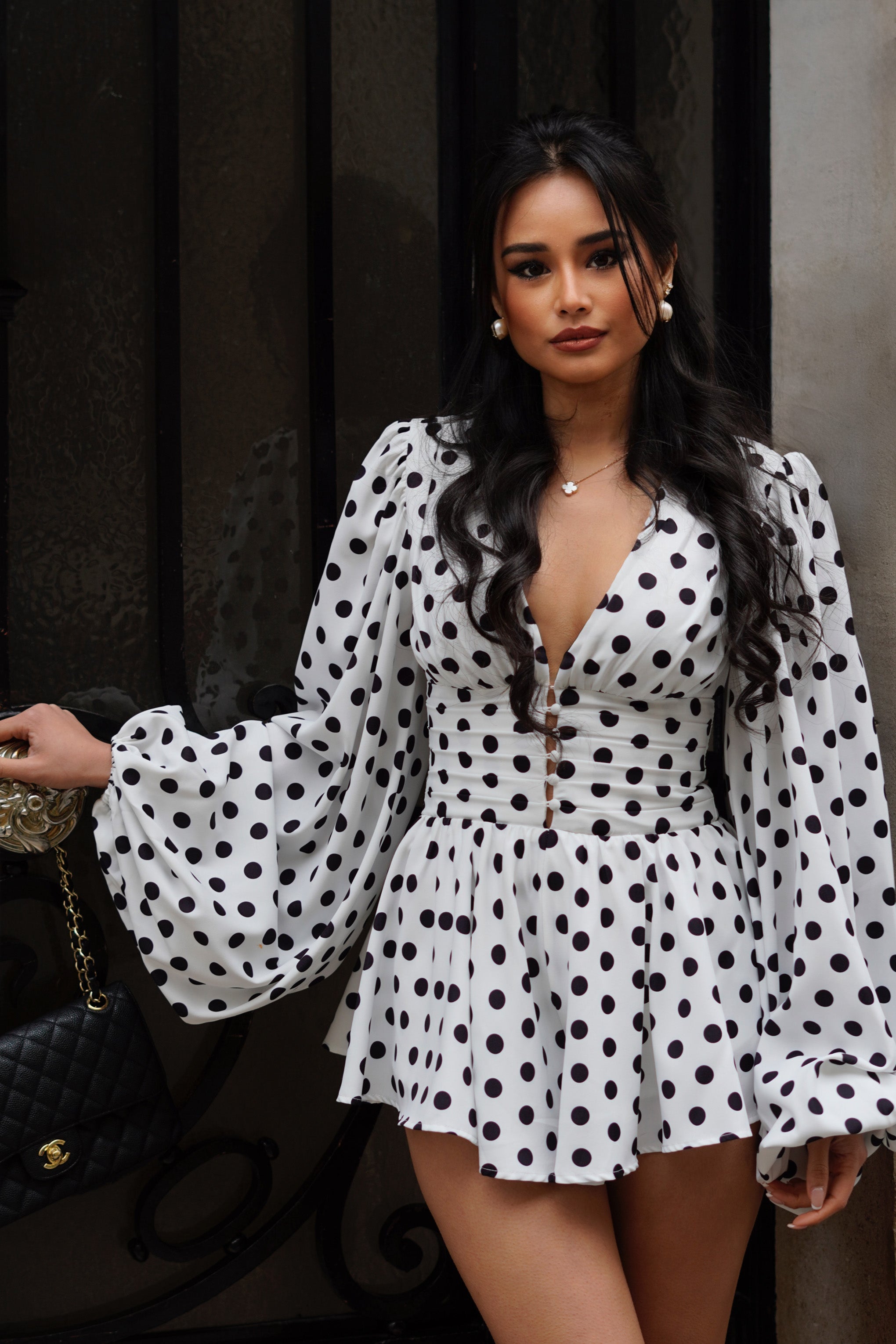 Seraphine London™ | White Polka Dot Matching Set