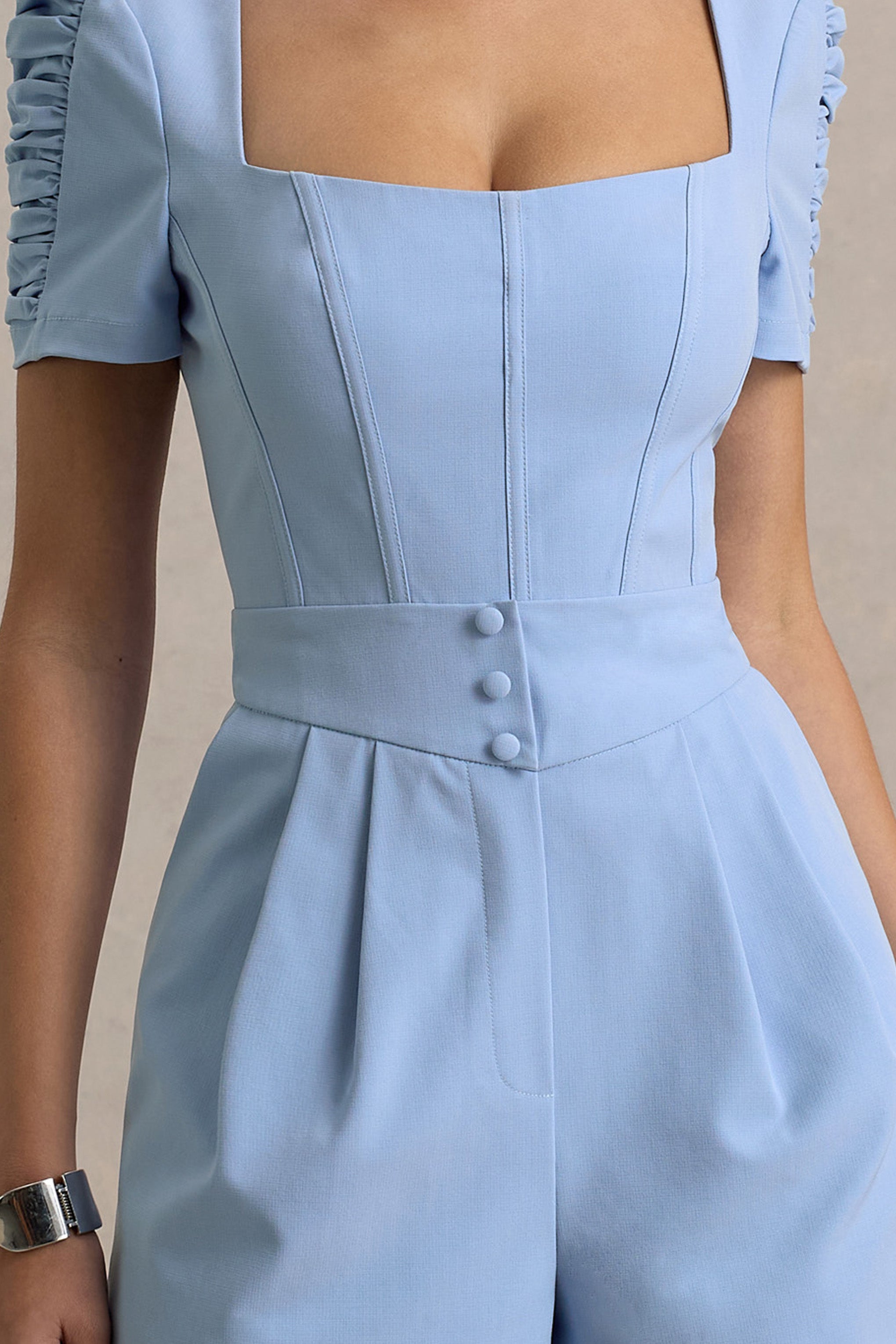 Seraphine London™ | Light Blue Linen Matching Set