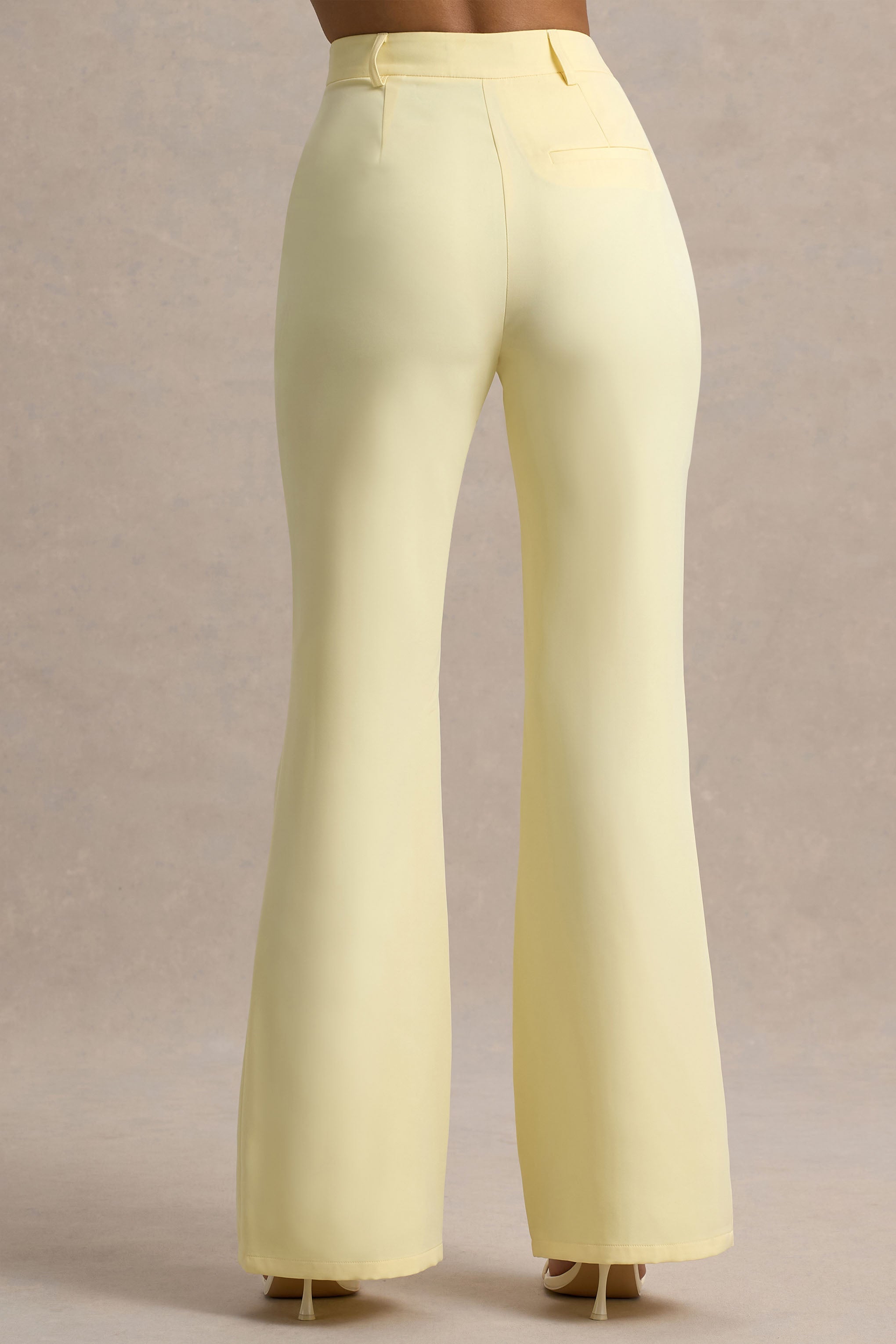 Seraphine London™ | Lemon Tailored Flared-Leg Trousers