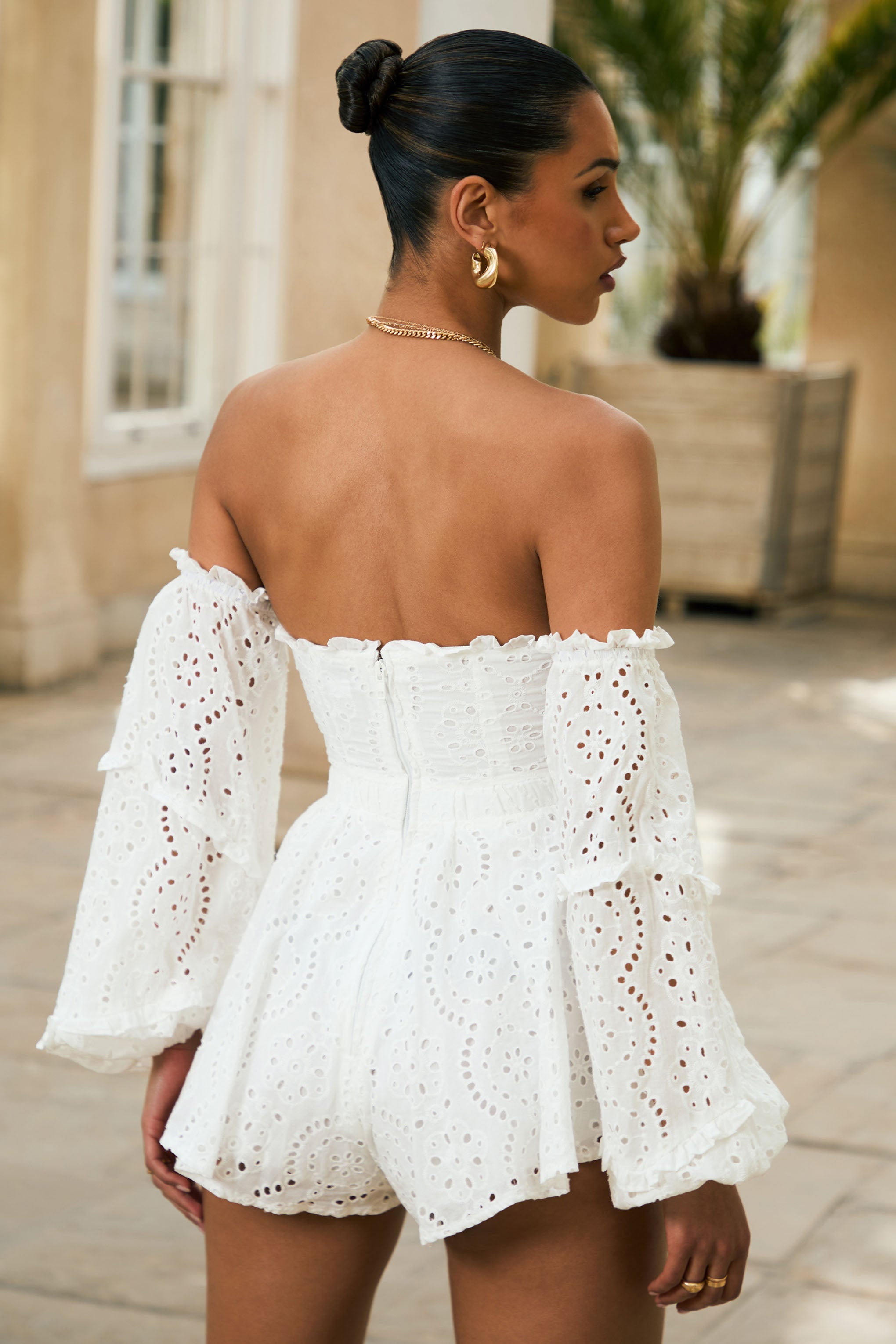 Seraphine London™ | White Broderie Bardot Matching Set