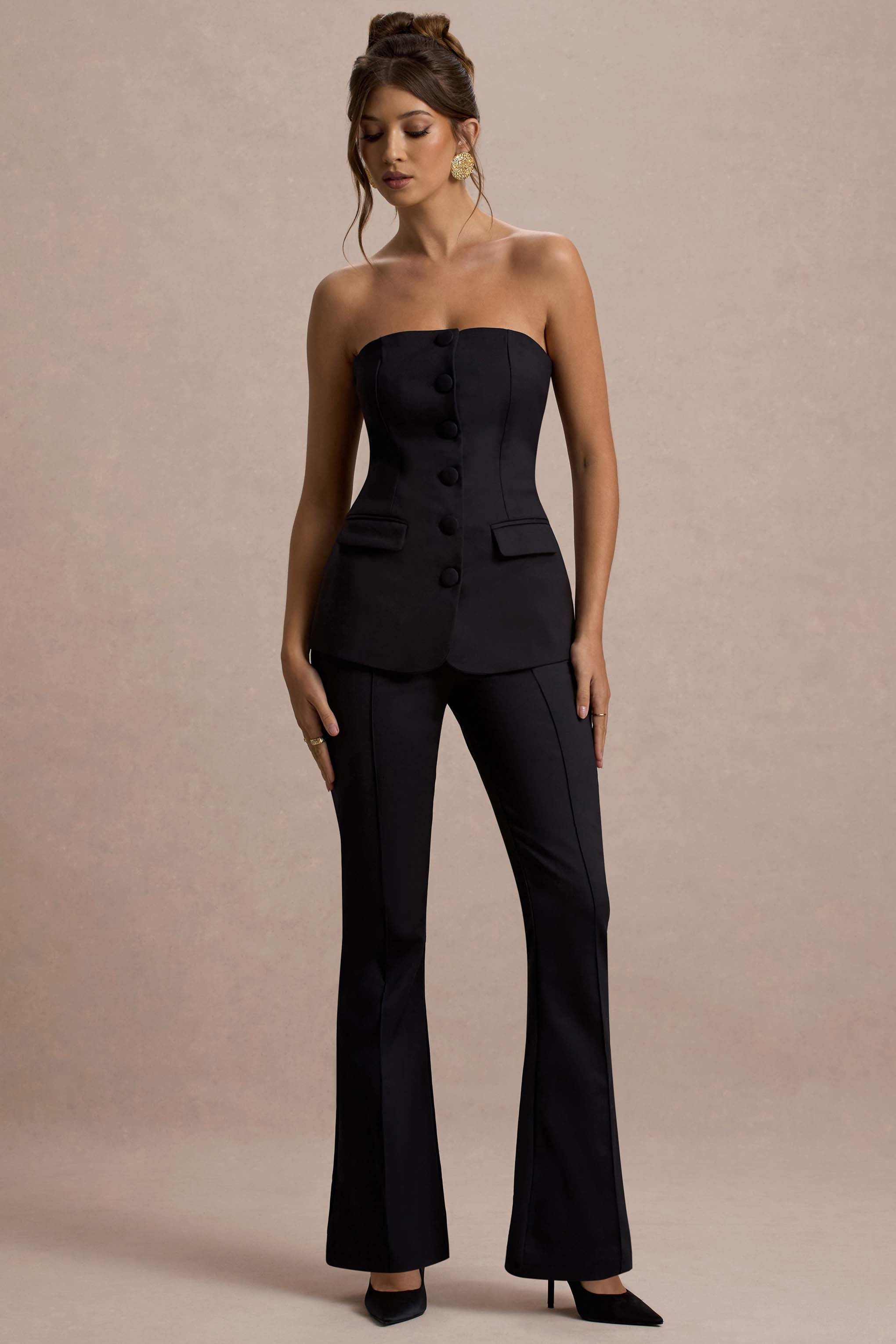 Seraphine London™ | Black High Waist Trousers